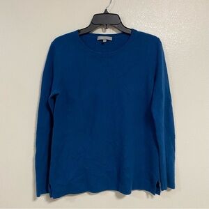 Neiman Marcus Sweater Women's Size Medium Peacock Blue crewneck cashmere sweater